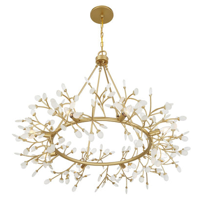 Savoy House Once 8 Light Chandelier, Spun Gold/Frosted