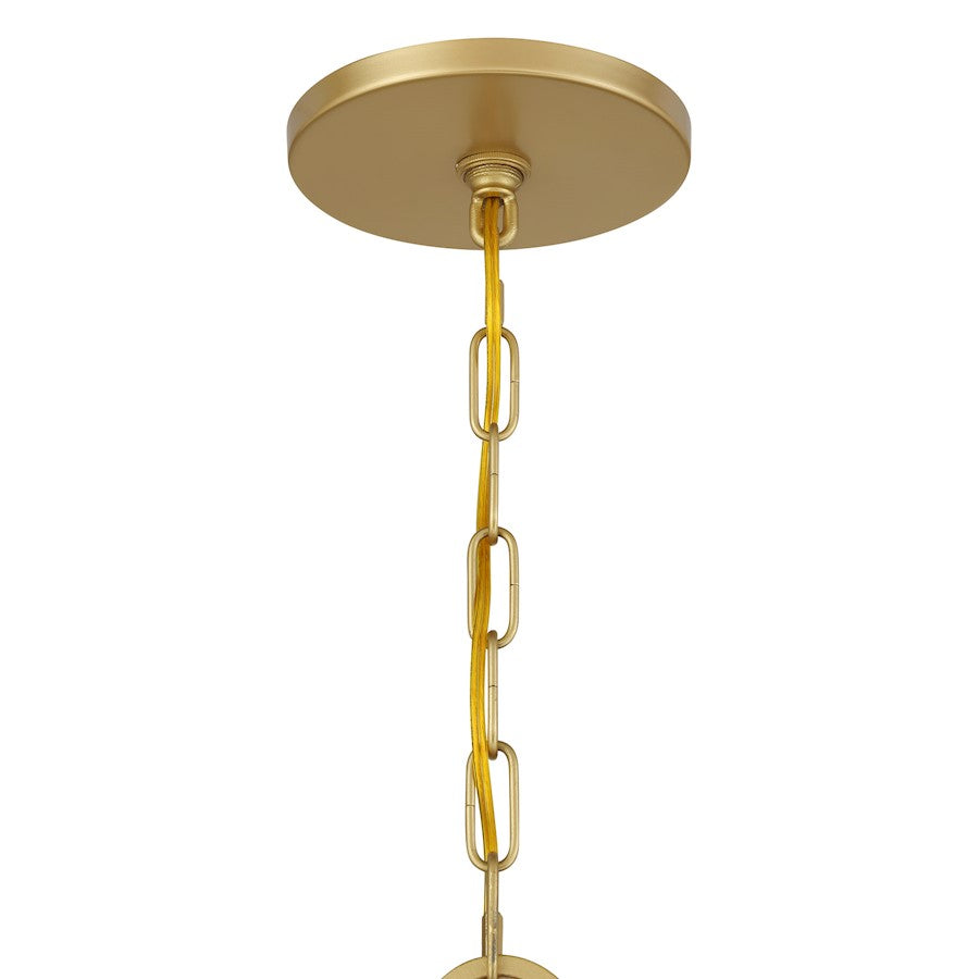 Savoy House Once 8 Light Chandelier, Spun Gold/Frosted