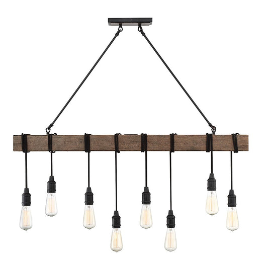 Savoy House Burgess 8-Light Linear Chandelier, Durango - 1-990-8-41