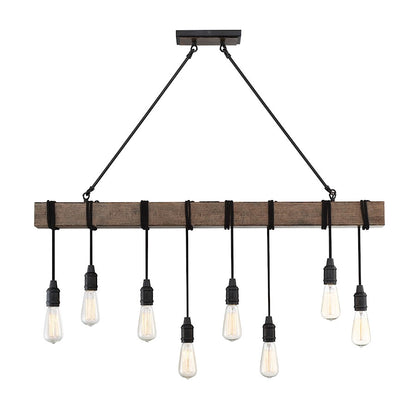 8 Light Linear Chandelier, Durango
