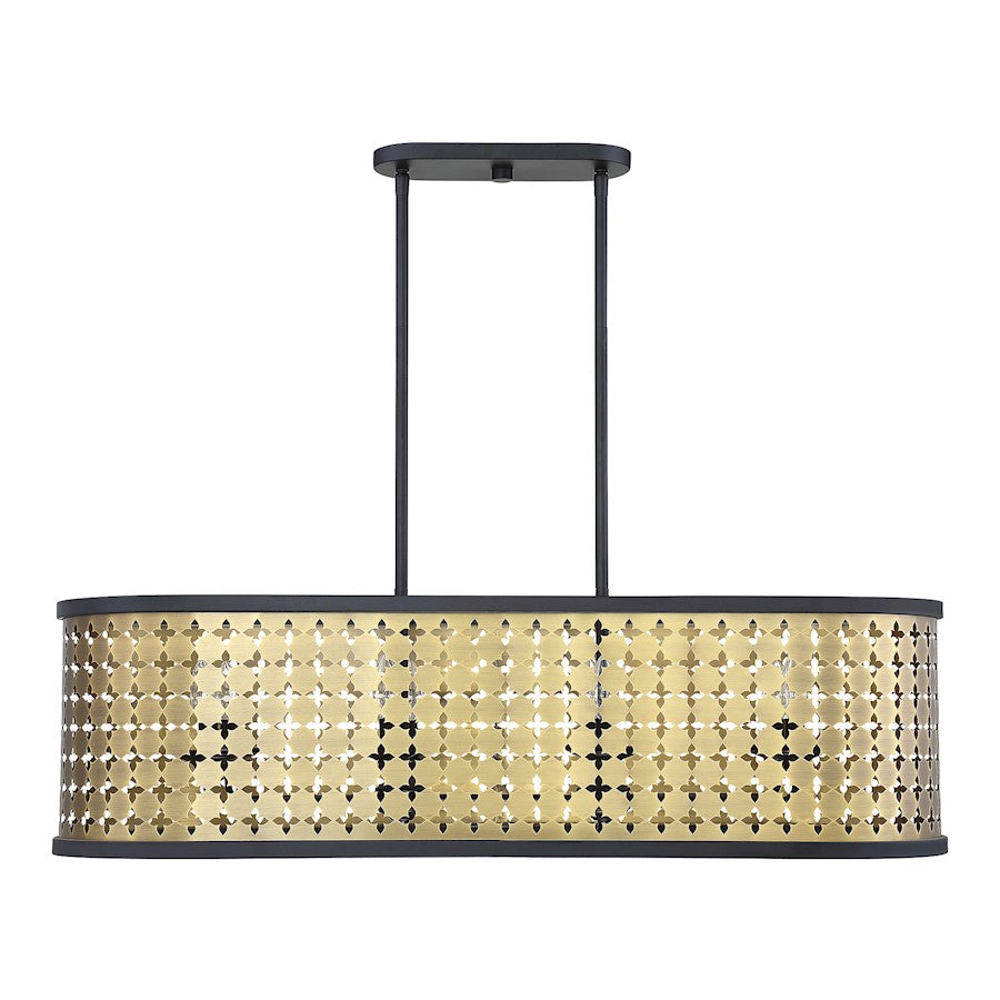 8 Light Linear Chandelier, Castillo