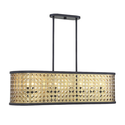 8 Light Linear Chandelier, Castillo