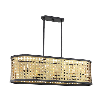 8 Light Linear Chandelier, Castillo