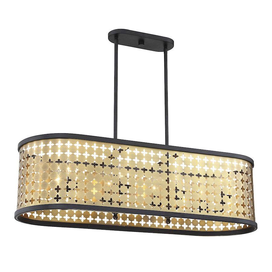 8 Light Linear Chandelier, Castillo