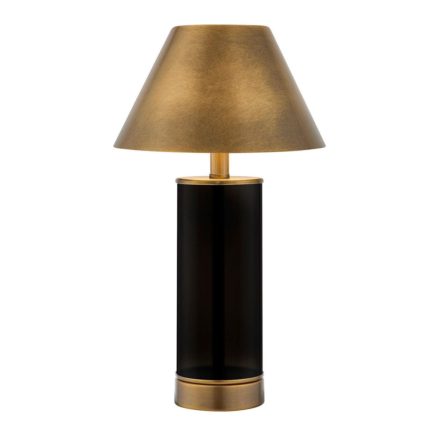 Savoy House Molly 1-Light Rechargeable Table Lamp | Black Metal and Brass Shade | Bedside & Patio Portable Light | 240 Lumens, 3000K | Model 11-CD04RC-BK