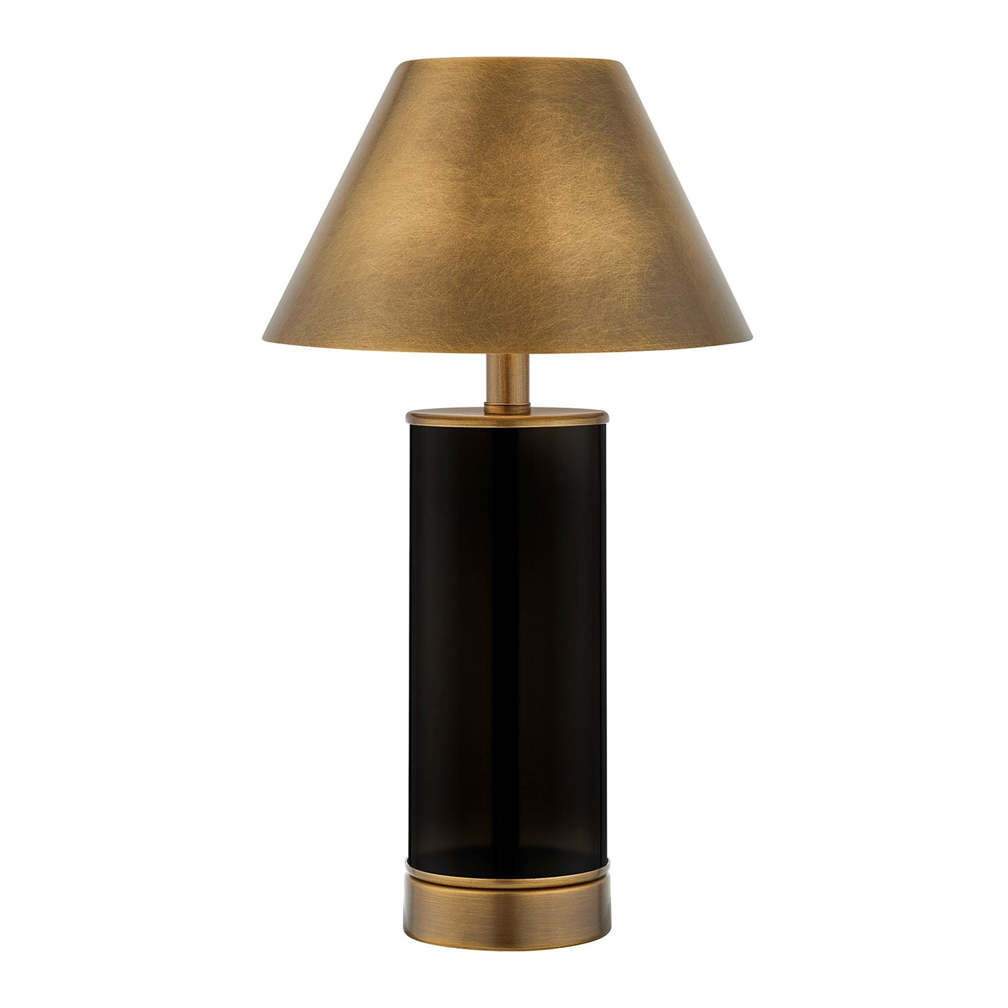 Savoy House Molly 1-Light Rechargeable Table Lamp | Black Metal and Brass Shade | Bedside & Patio Portable Light | 240 Lumens, 3000K | Model 11-CD04RC-BK
