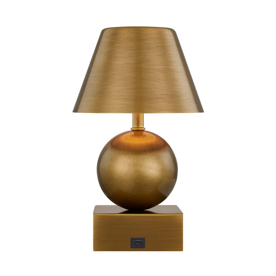 Savoy House Coco & Dash Silas Lt Table Lamp, Rechargable, Brass