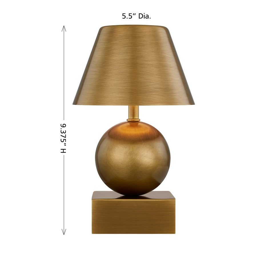 Savoy House Coco & Dash Silas Lt Table Lamp, Rechargable, Brass