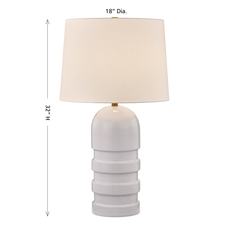 Savoy House Coco & Dash Wehunt 1 Lt Table Lamp, White