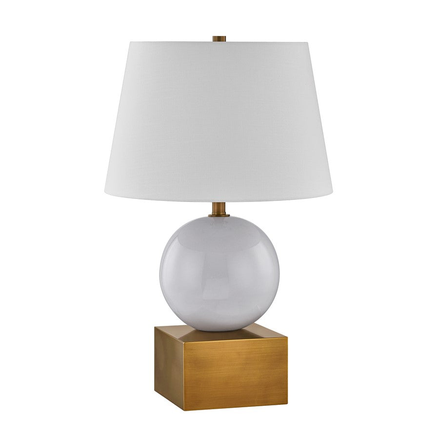 Savoy House Coco & Dash Brumfield 1 Lt Table, Ceramic and Brass