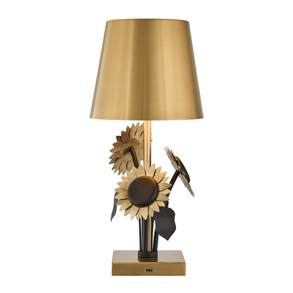 Savoy House Posey 1-Light Rechargeable Table Lamp | Nature-Inspired Brass and Black Metal | Bedroom & Patio Accent | 240 Lumens, 3000K | Model 11-CD26RC