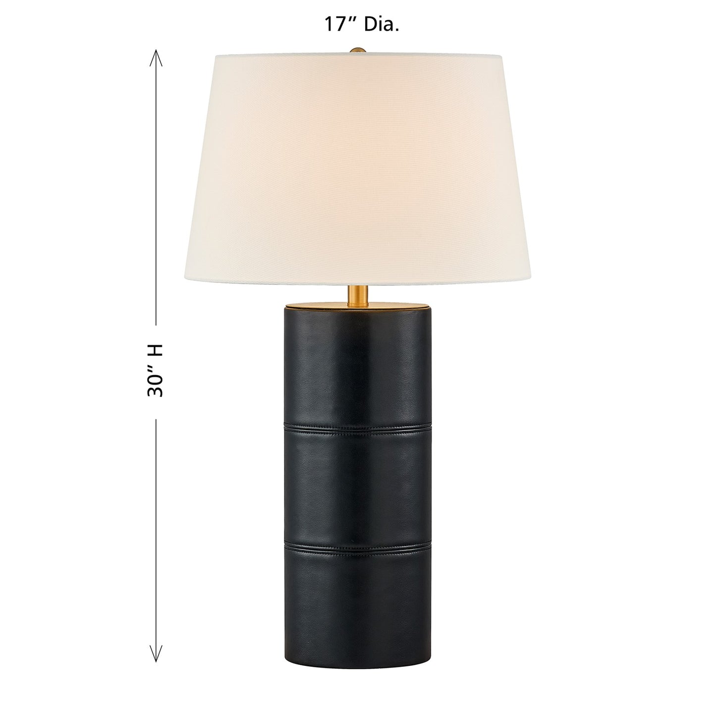 Savoy House Albert 1-Light Table Lamp | Contemporary Black Faux Leather and Linen with White Linen Shade | Bedroom & Living Room Accent | Model 11-CD31-BK