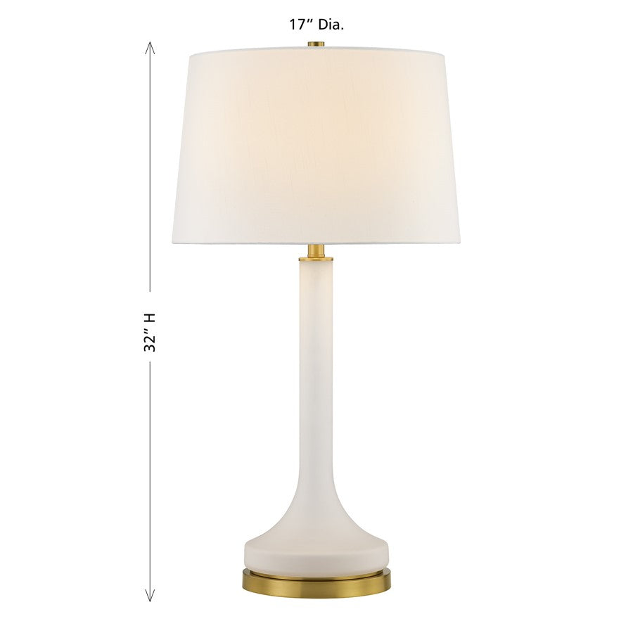 Savoy House Miramar 1 Lt Table Lamp, White