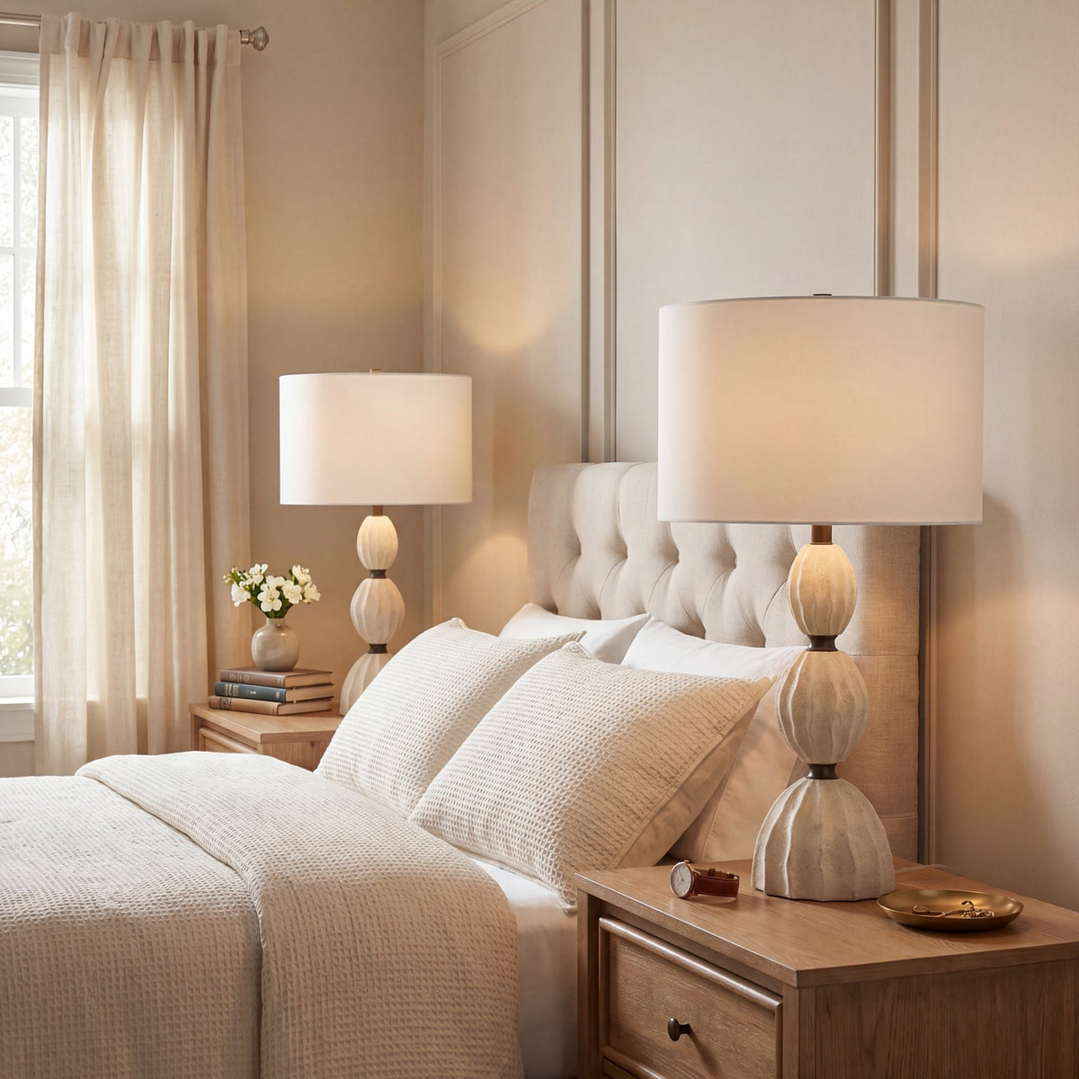 Savoy House Leiden 1 Lt Table Lamp, White