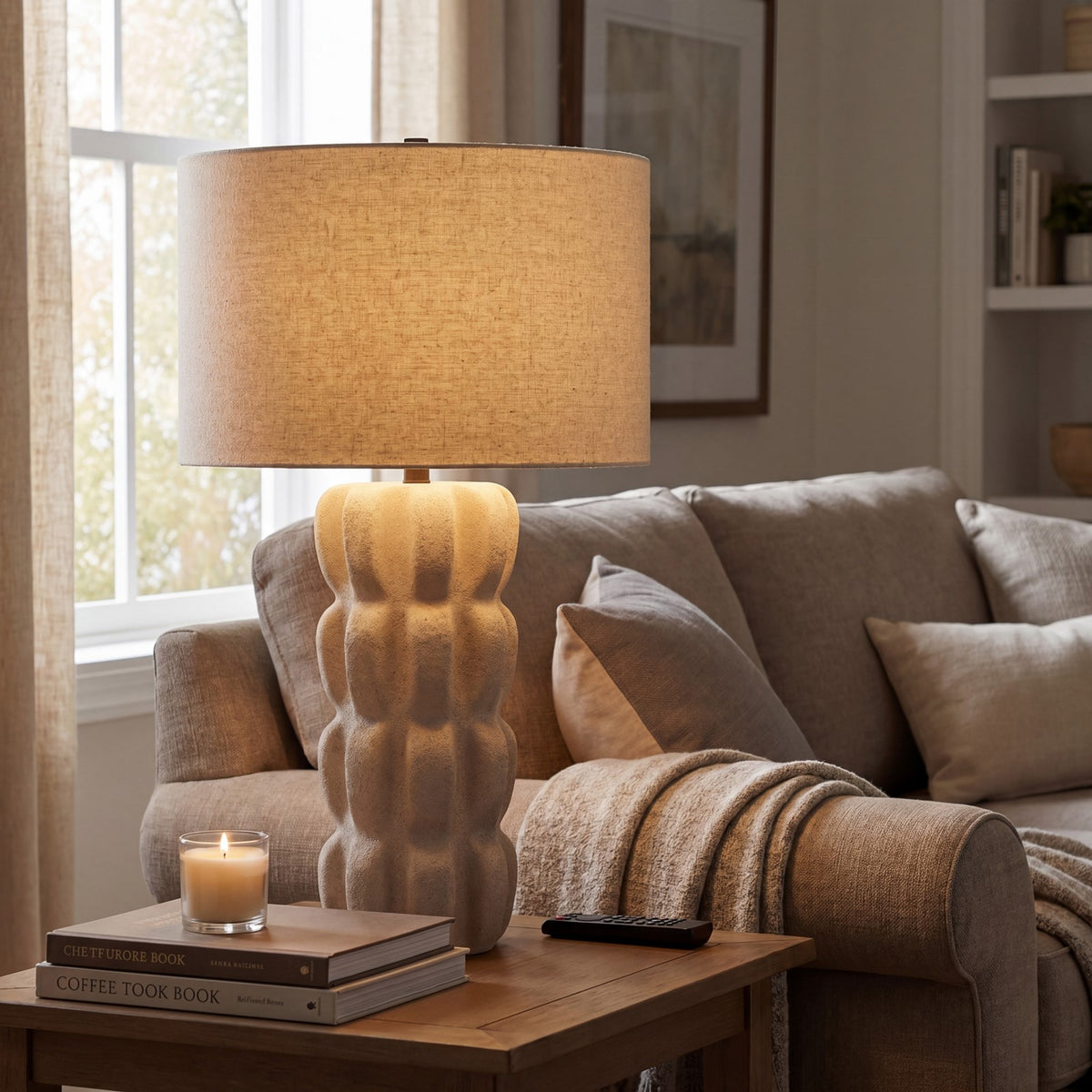Savoy House Haddington 1 Lt Table Lamp, Beige