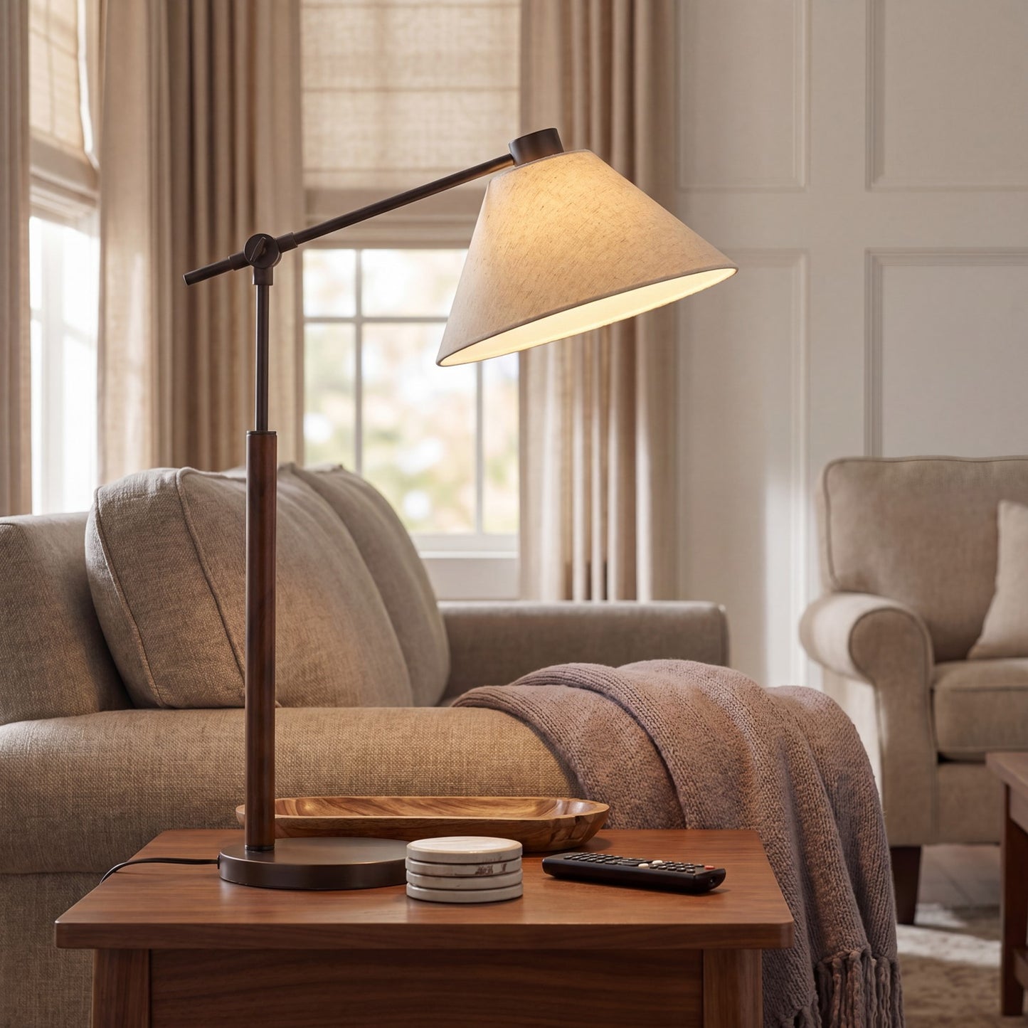 Savoy House Erie 1 Lt Table Lamp, Beige