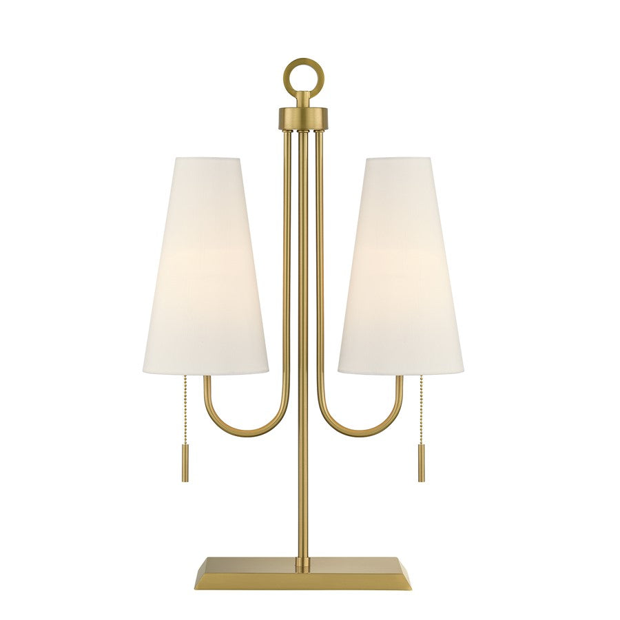 Savoy House Wilkes 2 Lt Table Lamp, White - 11-DF10
