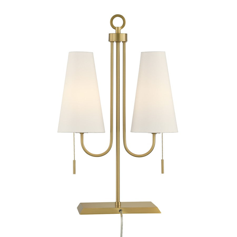 Savoy House Wilkes 2 Lt Table Lamp, White