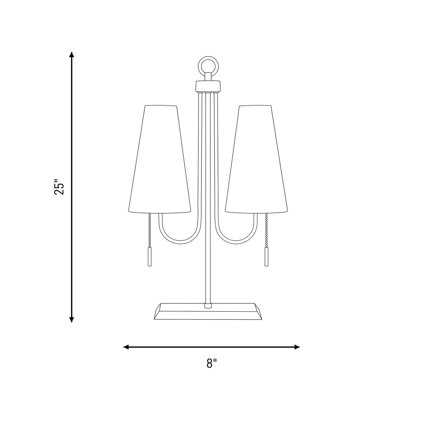 Savoy House Wilkes 2 Lt Table Lamp, White