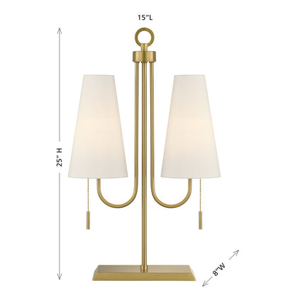 Savoy House Wilkes 2 Lt Table Lamp, White