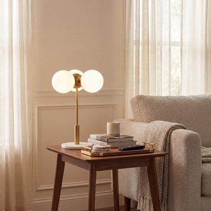 Savoy House Turin 3 Lt Table Lamp, White Opal