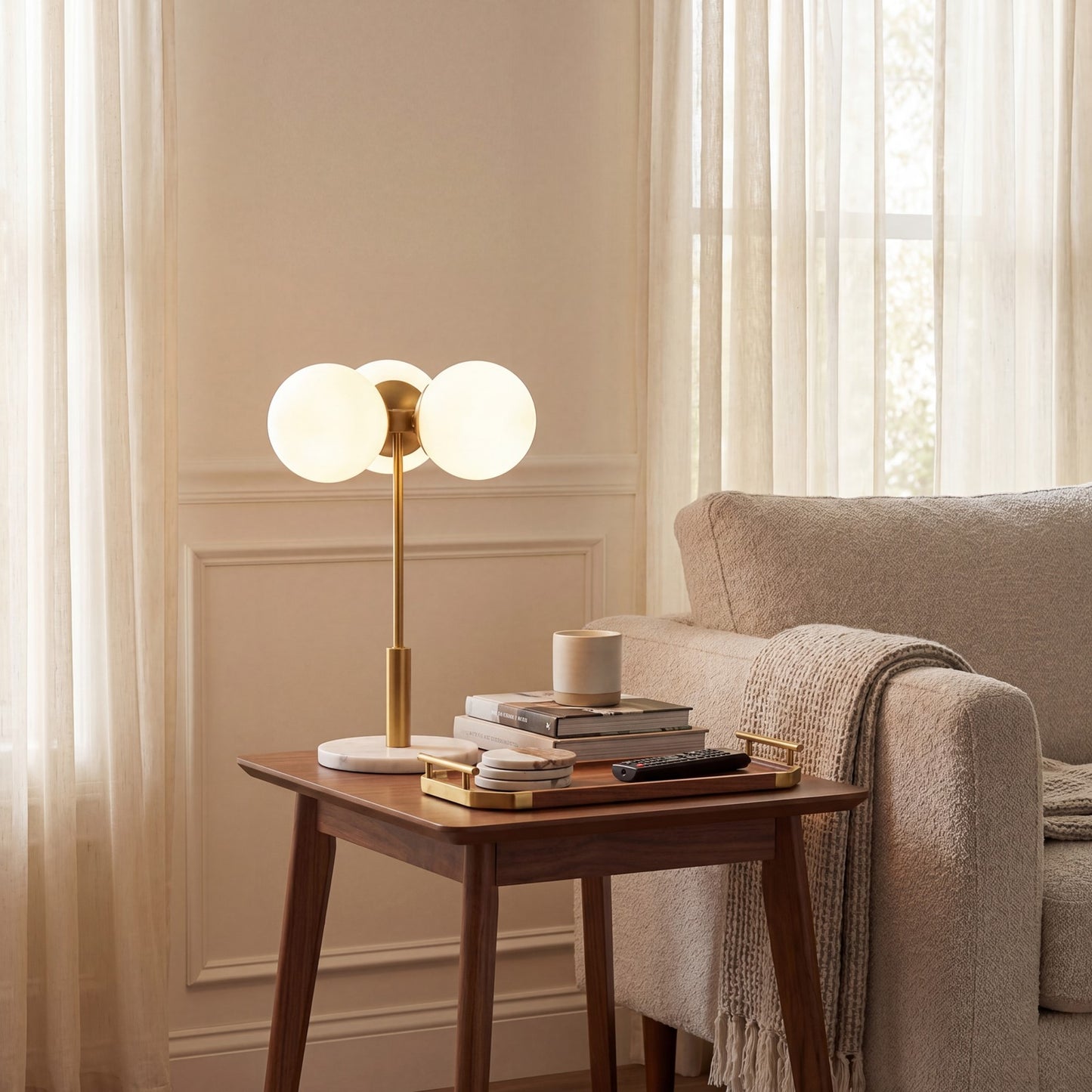 Savoy House Turin 3 Lt Table Lamp, White Opal