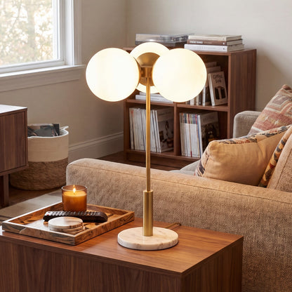 Savoy House Turin 3 Lt Table Lamp, White Opal
