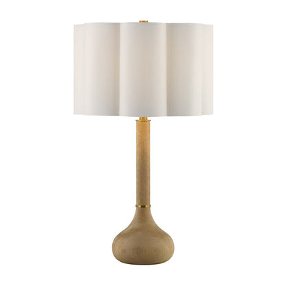Savoy House Derby 1 Lt Table Lamp, White Scalloped