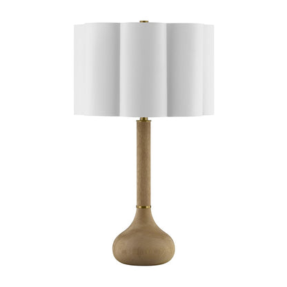 Savoy House Derby 1 Lt Table Lamp, White Scalloped