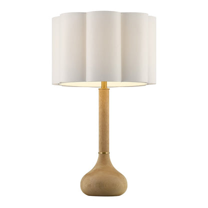 Savoy House Derby 1 Lt Table Lamp, White Scalloped