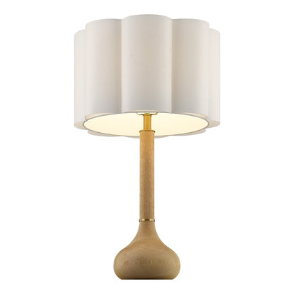 Savoy House Derby 1 Lt Table Lamp, White Scalloped