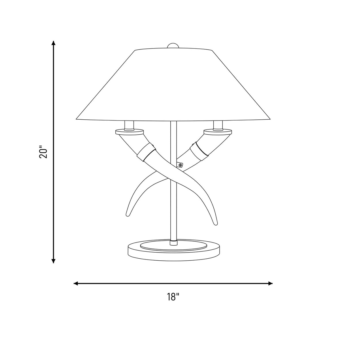 Savoy House Hearne 2 Lt Table Lamp, Brass