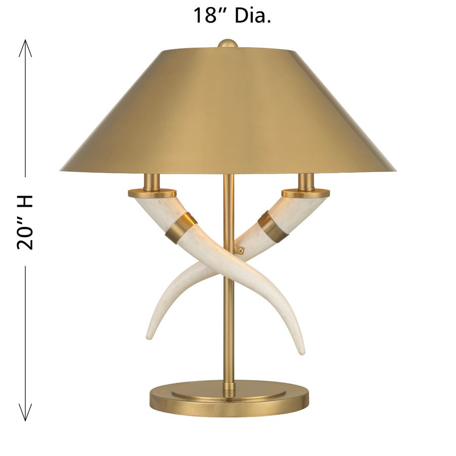 Savoy House Hearne 2 Lt Table Lamp, Brass