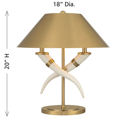 Savoy House Hearne 2 Lt Table Lamp, Brass