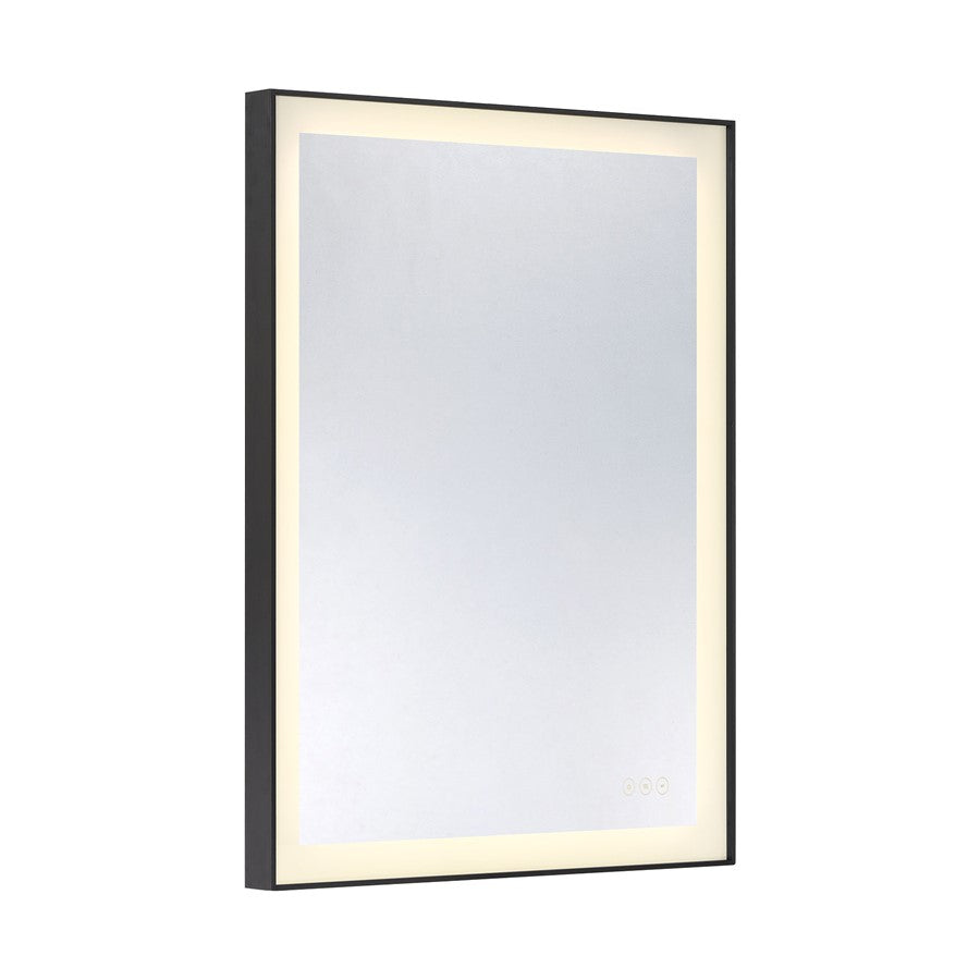 Savoy House Paulding LED 24x32 Rectangle Frontlit Mirror, Black