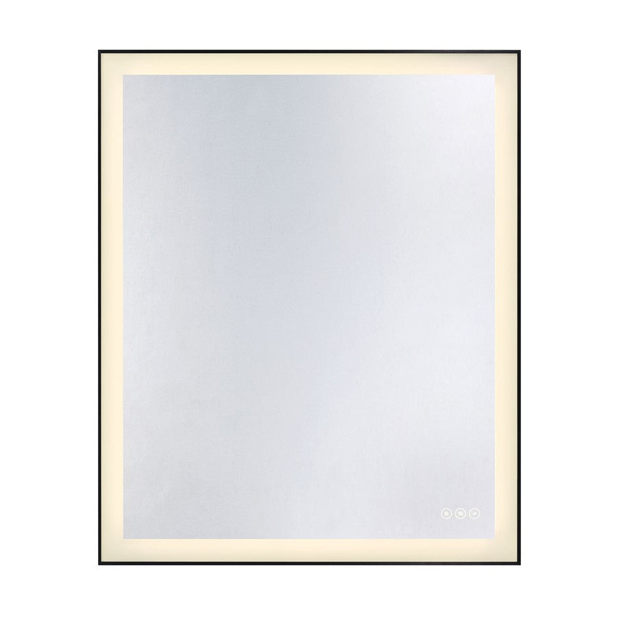 Savoy House Paulding LED 30x36 Rectangle Frontlit Mirror, Black