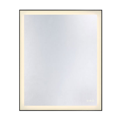 Savoy House Paulding LED 30x36 Rectangle Frontlit Mirror, Black