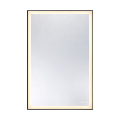 Savoy House Paulding LED 48x32 Rectangle Frontlit Mirror, Black