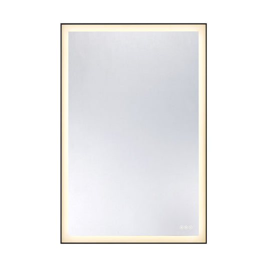 Savoy House Paulding LED 48x32 Rectangle Frontlit Mirror, Black