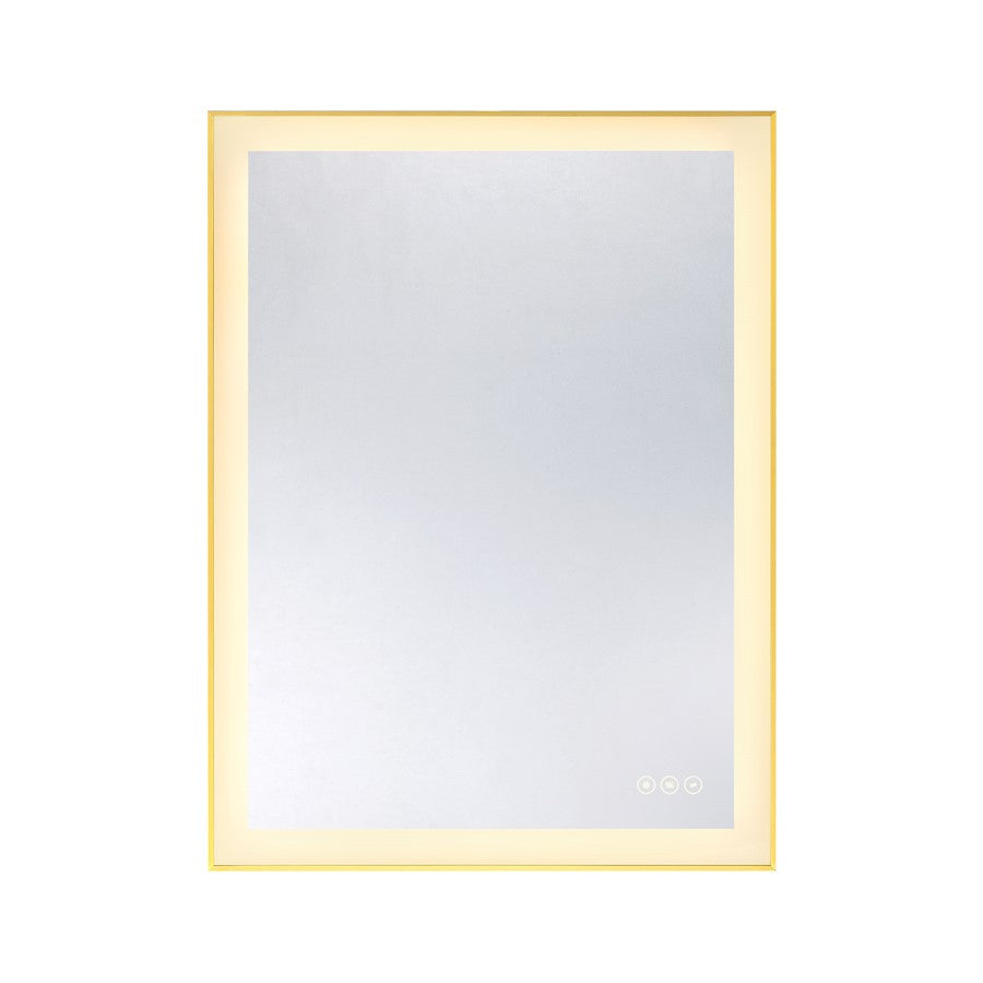 Savoy House Paulding LED 24x32 Rectangle Frontlit Mirror, Gold