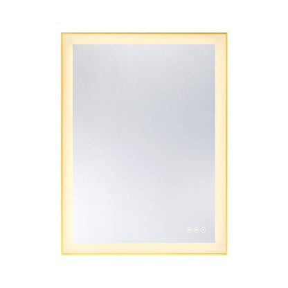 Savoy House Paulding LED 24x32 Rectangle Frontlit Mirror, Gold