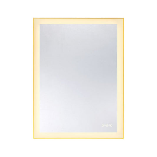 Savoy House Paulding LED 24x32 Rectangle Frontlit Mirror, Gold