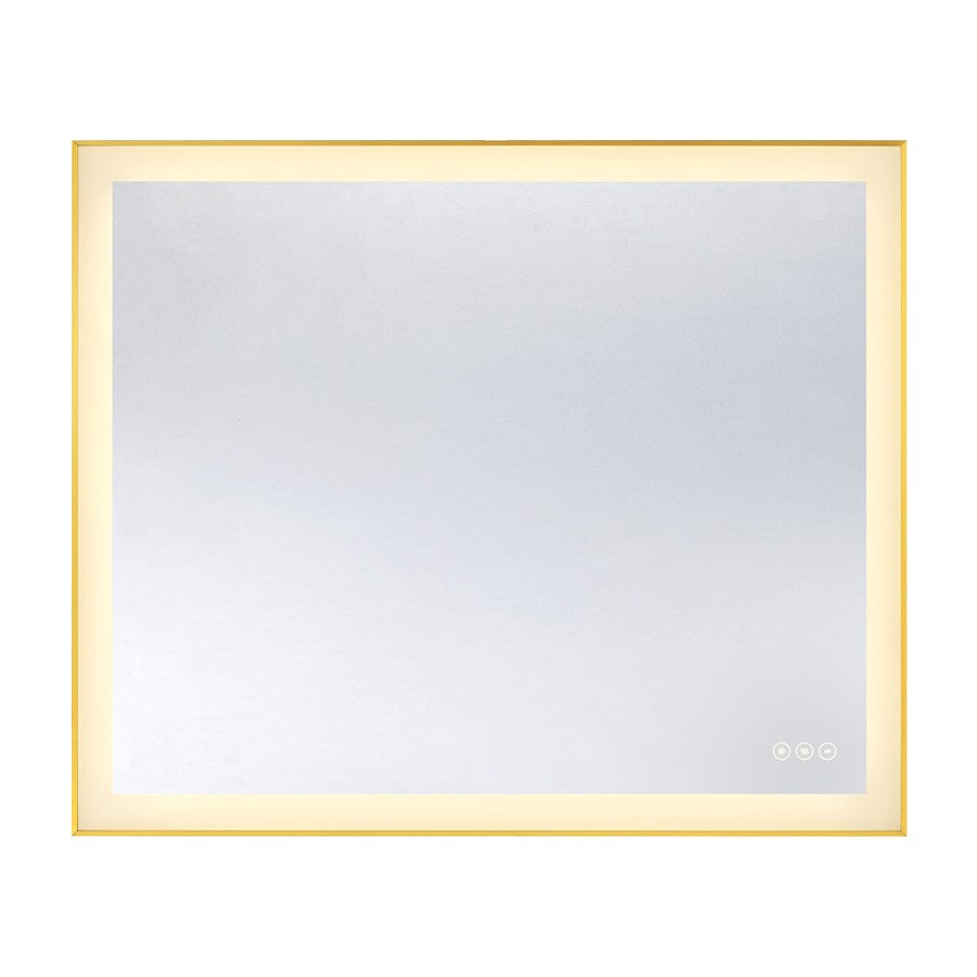 Savoy House Paulding LED 30x36 Rectangle Frontlit Mirror, Gold