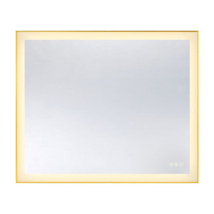 Savoy House Paulding LED 30x36 Rectangle Frontlit Mirror, Gold