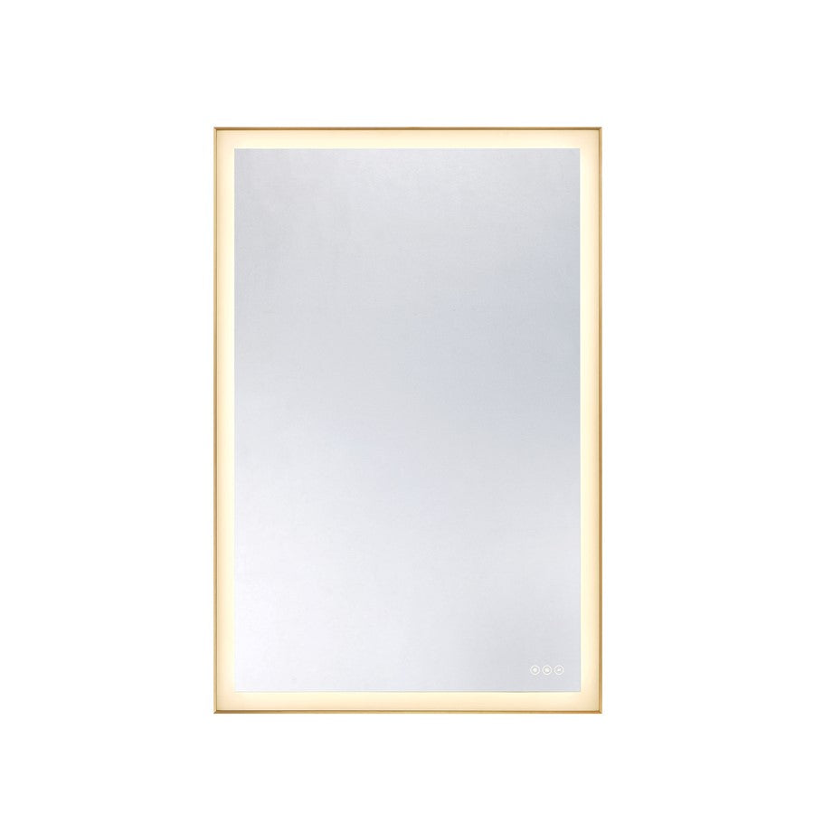 Savoy House Paulding LED 48x32 Rectangle Frontlit Mirror, Gold