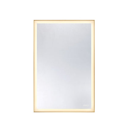 Savoy House Paulding LED 48x32 Rectangle Frontlit Mirror, Gold