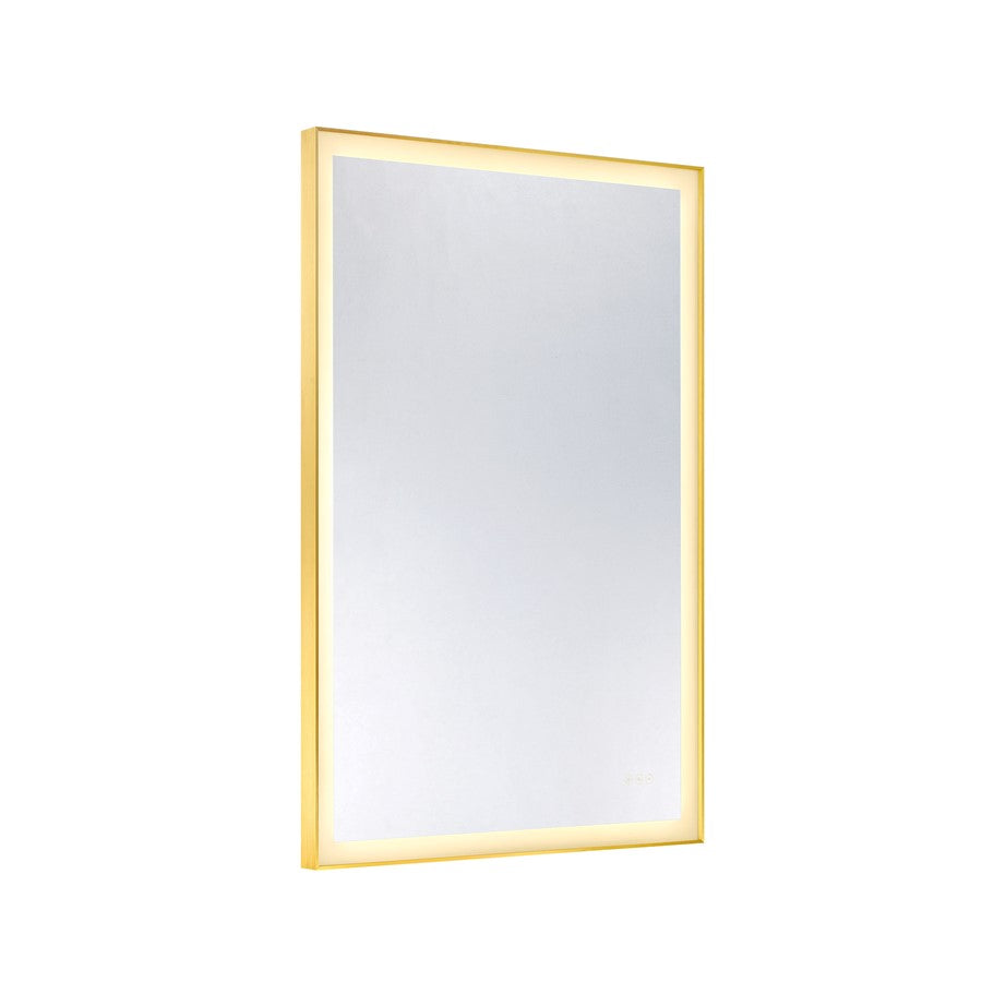 Savoy House Paulding LED 48x32 Rectangle Frontlit Mirror, Gold
