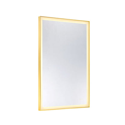 Savoy House Paulding LED 48x32 Rectangle Frontlit Mirror, Gold