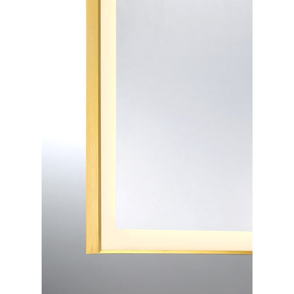 Savoy House Paulding LED 48x32 Rectangle Frontlit Mirror, Gold