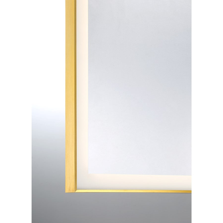 Savoy House Paulding LED 48x32 Rectangle Frontlit Mirror, Gold